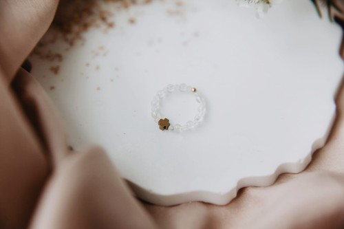 Różaniec na palec elastyczny pierścionek obrączka dziesiątka różańca Maria