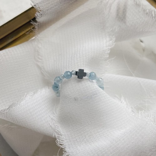 Różaniec na palec elastyczny pierścionek obrączka dziesiątka różańca Natalia